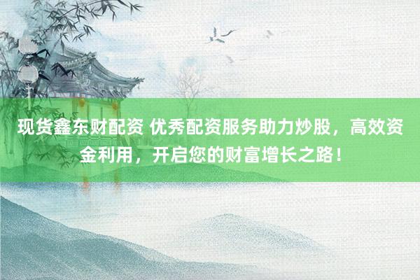 现货鑫东财配资 优秀配资服务助力炒股，高效资金利用，开启您的财富增长之路！