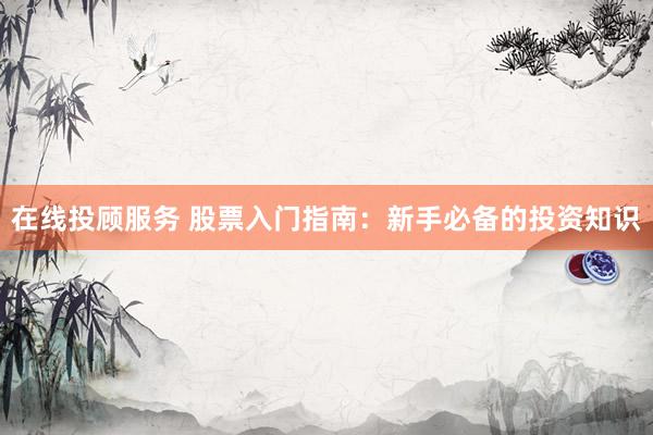 在线投顾服务 股票入门指南：新手必备的投资知识